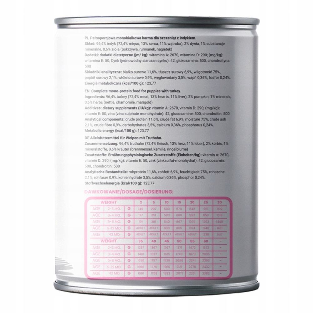 Gaczoo MONO Protein Puppy karma mokra dla szczeniąt Indyk 400g